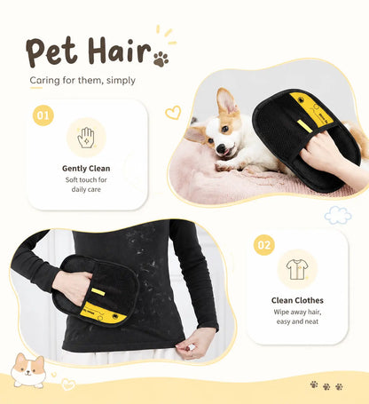 Enhanced Pet Hair Removal Gloves for Efficient Home Use, Secure Fit, and Rapid Hair Collection